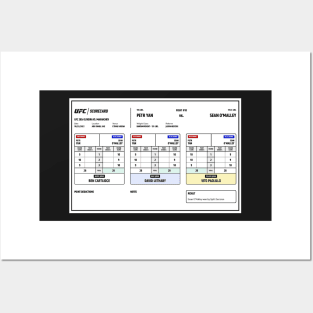 Sean O'Malley vs Petr Yan Scorecard Posters and Art